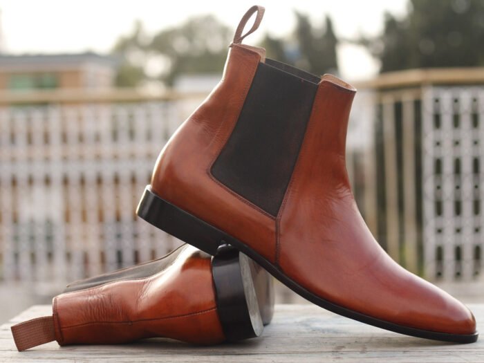 brown leather boots