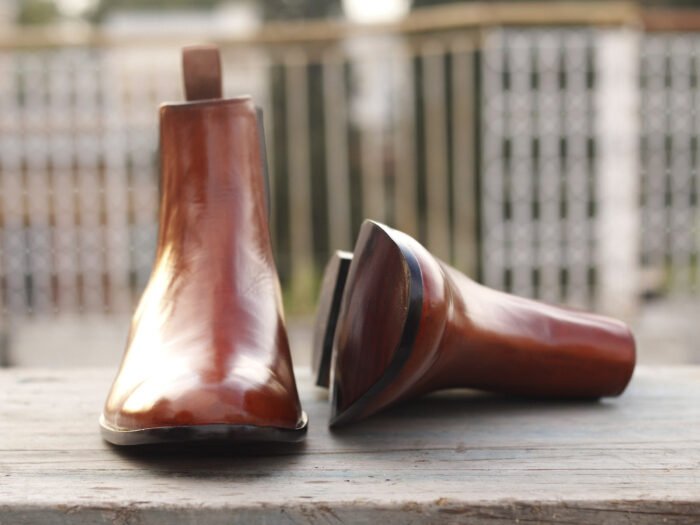 brown leather boots