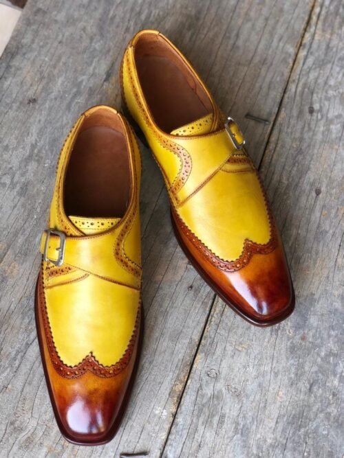 Leather Monk Strap Shoes