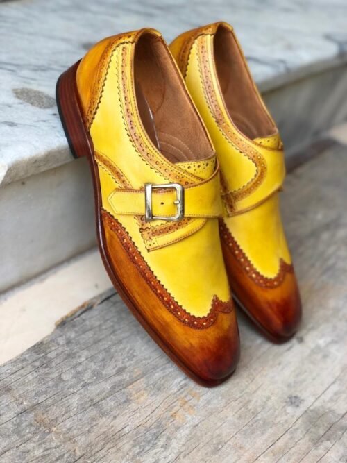 Leather Monk Strap Shoes