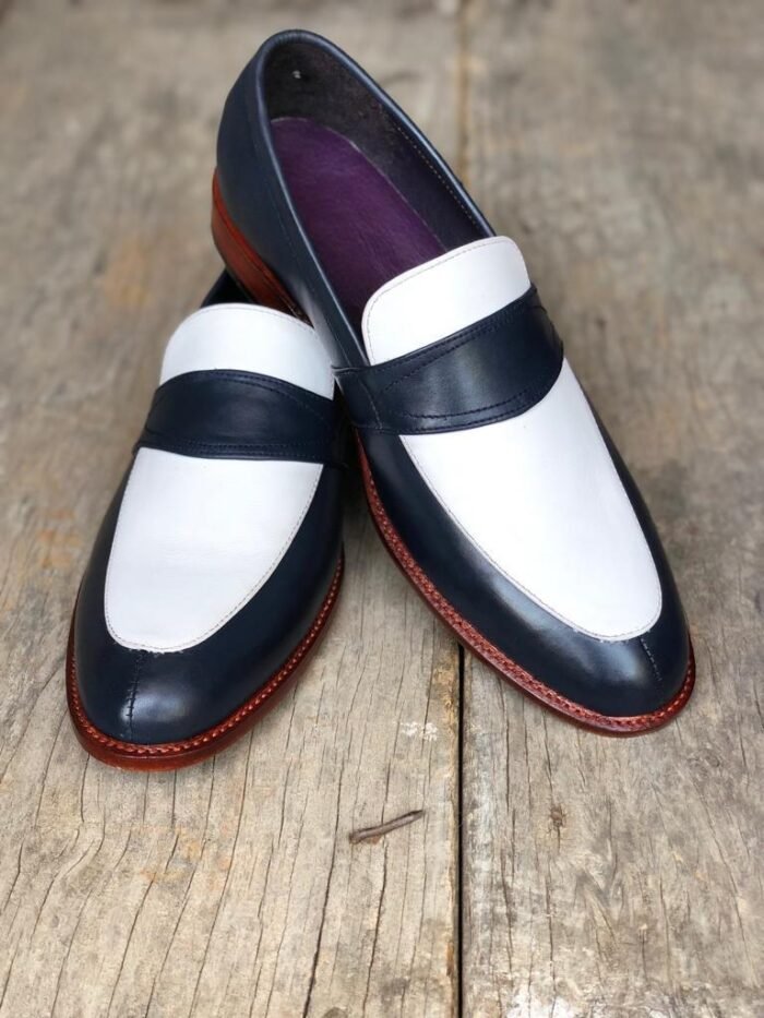 Black & White Leather Loafer