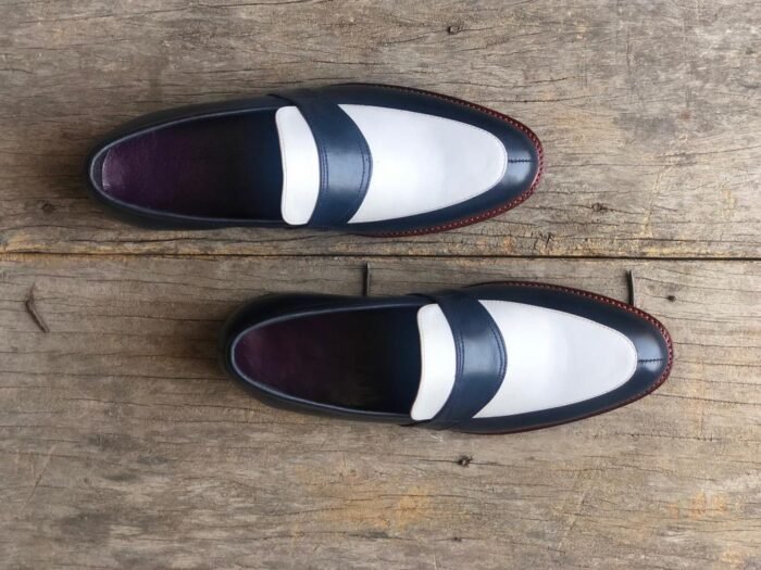 Black & White Leather Loafer