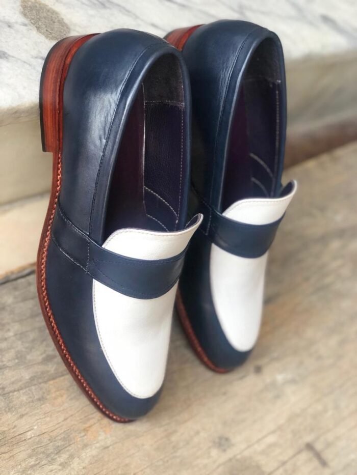 Black & White Leather Loafer