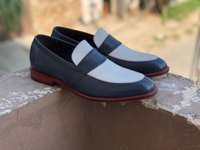 Black & White Leather Loafer