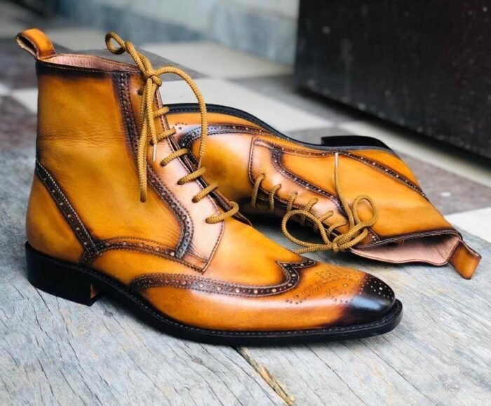 Brogue Ankle High Boots
