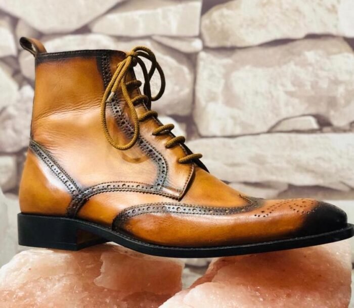 Brogue Ankle High Boots