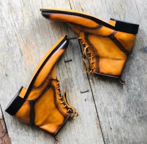 Brogue Ankle High Boots
