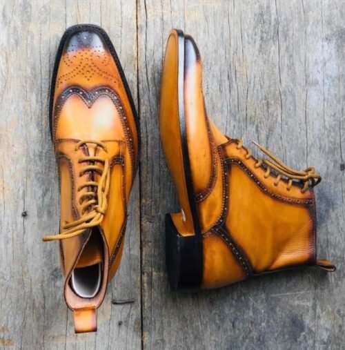 Brogue Ankle High Boots