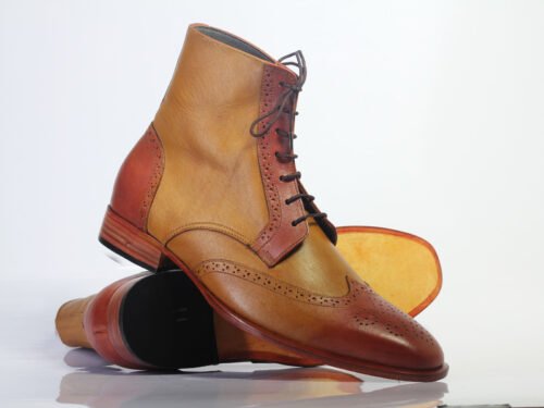 Wing Tip Brogue Boots