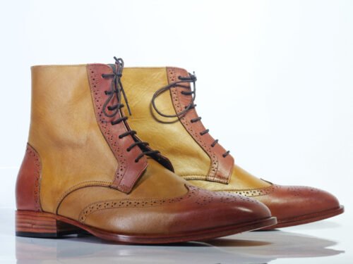 Wing Tip Brogue Boots