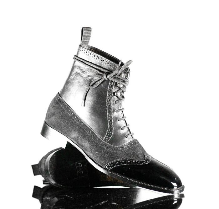 Men Black Leather Boots