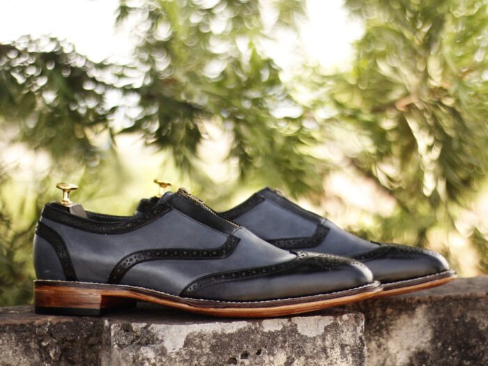 Brogue Zipper Shoes