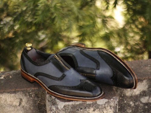 Brogue Zipper Shoes