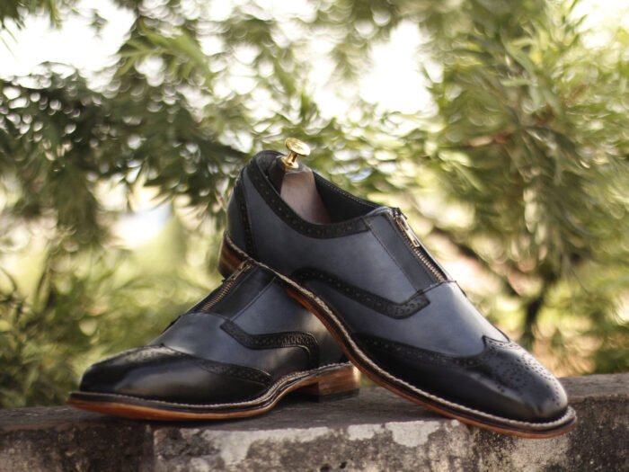 Brogue Zipper Shoes