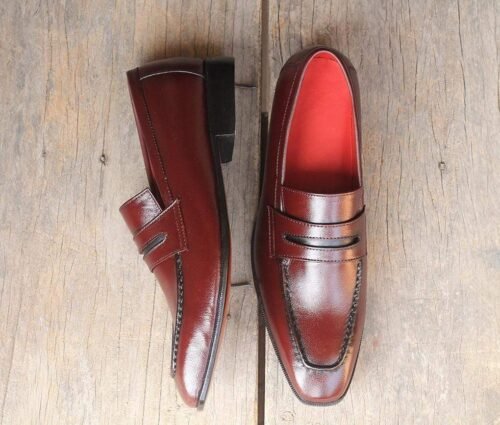 Leather Penny Loafer Shoes