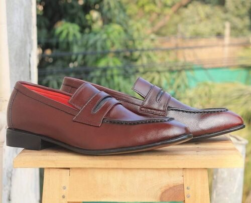 Leather Penny Loafer Shoes
