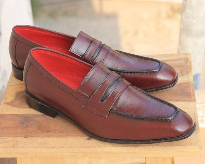 Leather Penny Loafer Shoes