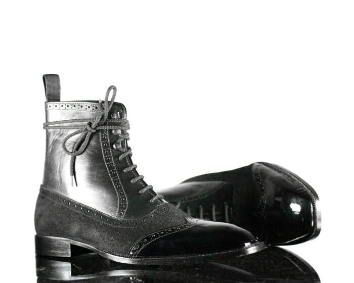 Men Black Leather Boots