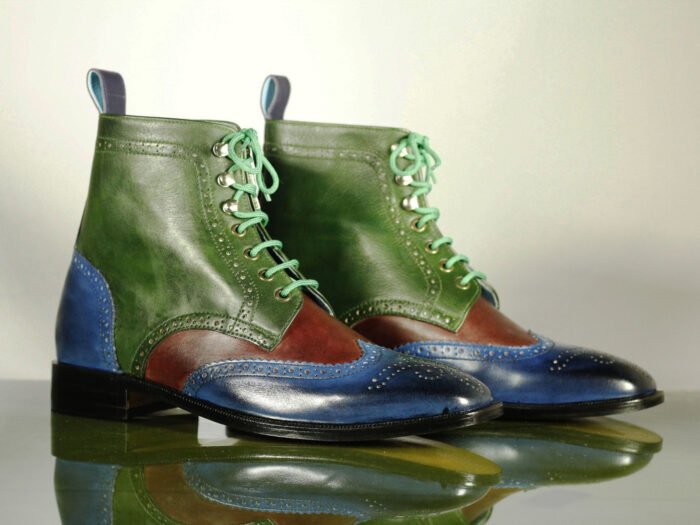 Men multi color boots