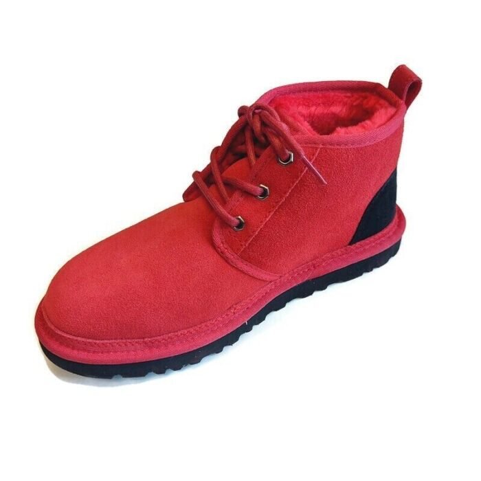 Men Wool Ankle Boot UGG Neumel Graphic Red Chukka Suede Boot - Image 2