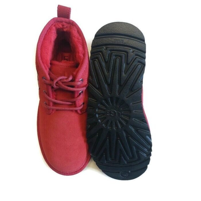 Men Wool Ankle Boot UGG Neumel Graphic Red Chukka Suede Boot - Image 3