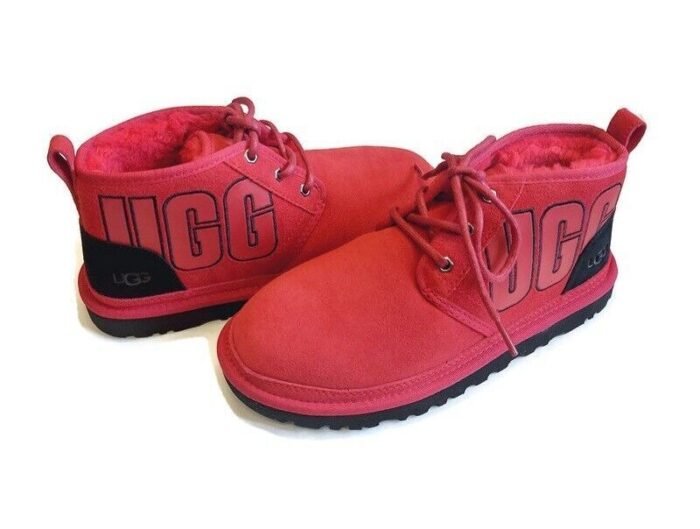 Men Wool Ankle Boot UGG Neumel Graphic Red Chukka Suede Boot - Image 6