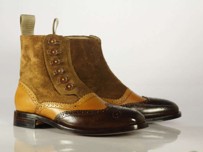 Men Handmade Brogue Boots