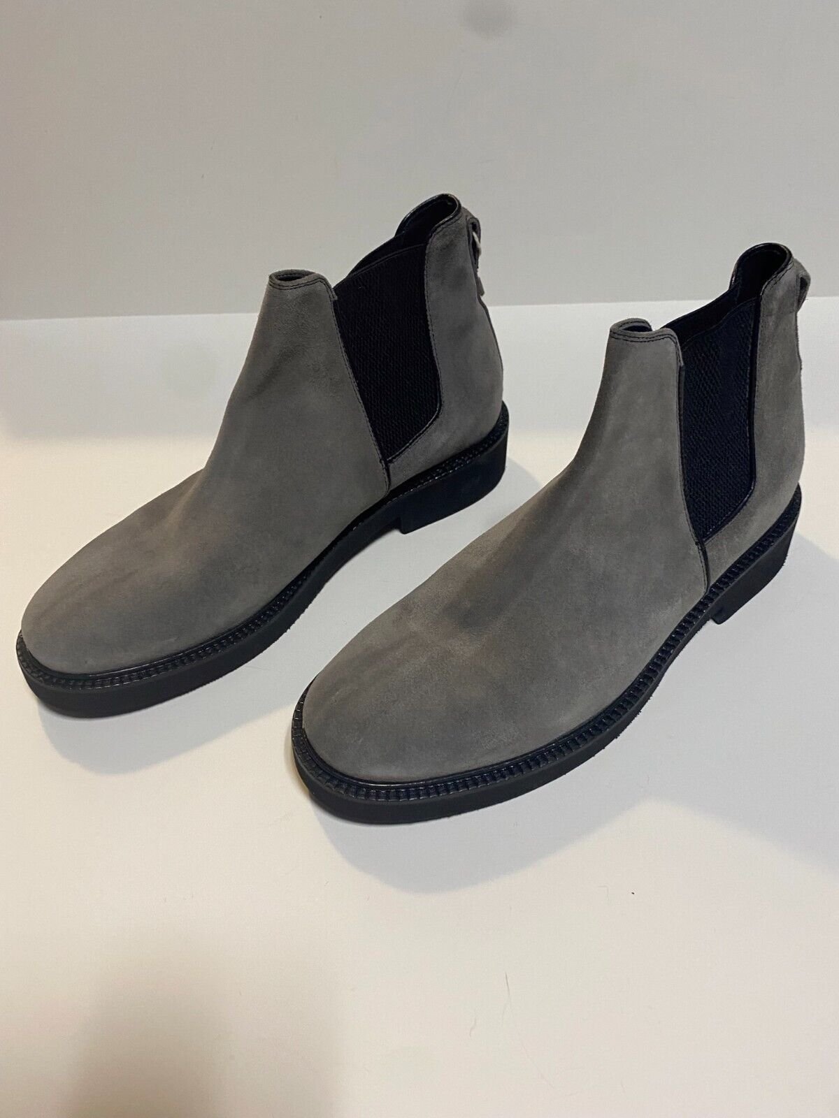 Men Leather Ankle Boot Henry Smith Grey Leather Chukka Shoes - Image 2