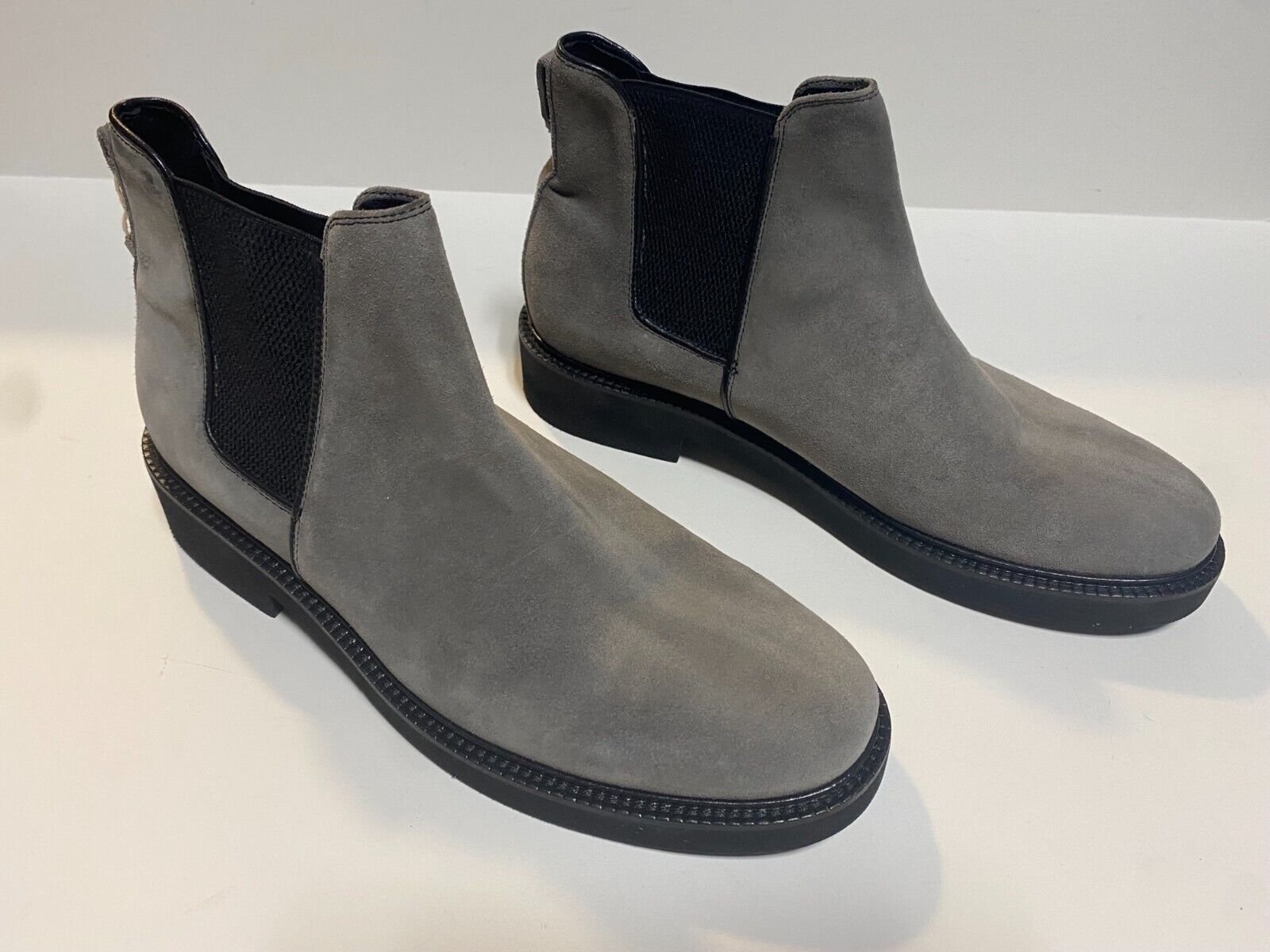 Men Leather Ankle Boot Henry Smith Grey Leather Chukka Shoes - Image 3