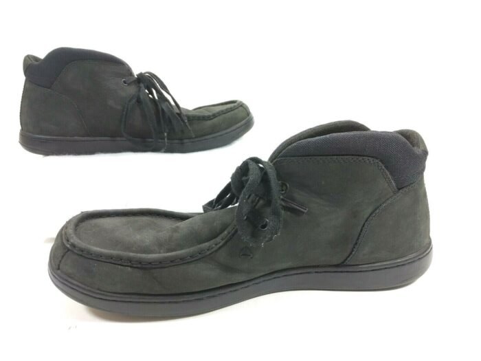 Men Leather Ankle Boot Timberland Cupsole Chukka Green Black Boot - Image 2