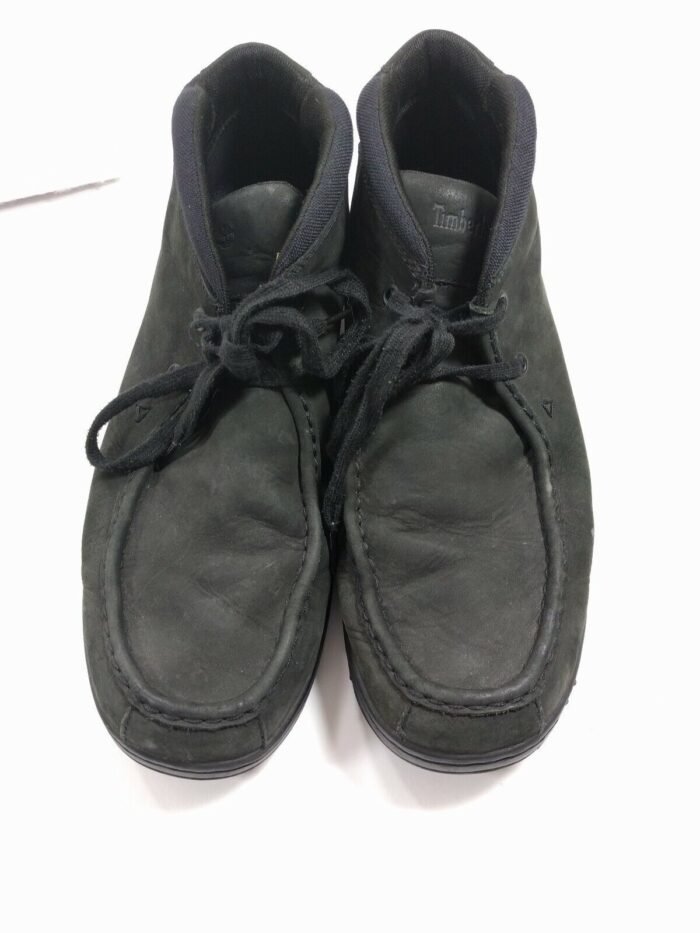 Men Leather Ankle Boot Timberland Cupsole Chukka Green Black Boot - Image 5