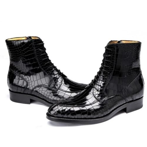 Men Leather Ankle Boots