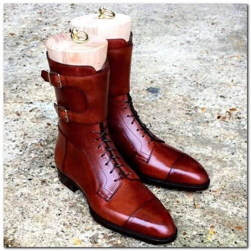 Men Handmade ankle boot