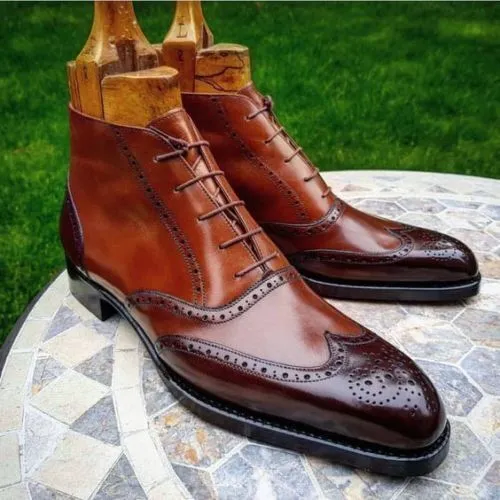 Men Handmade Ankle Boots