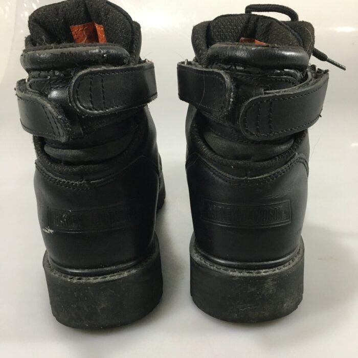 Men Leather Ankle Boot Harley Davidson Black Motorcycle Boot - Image 4