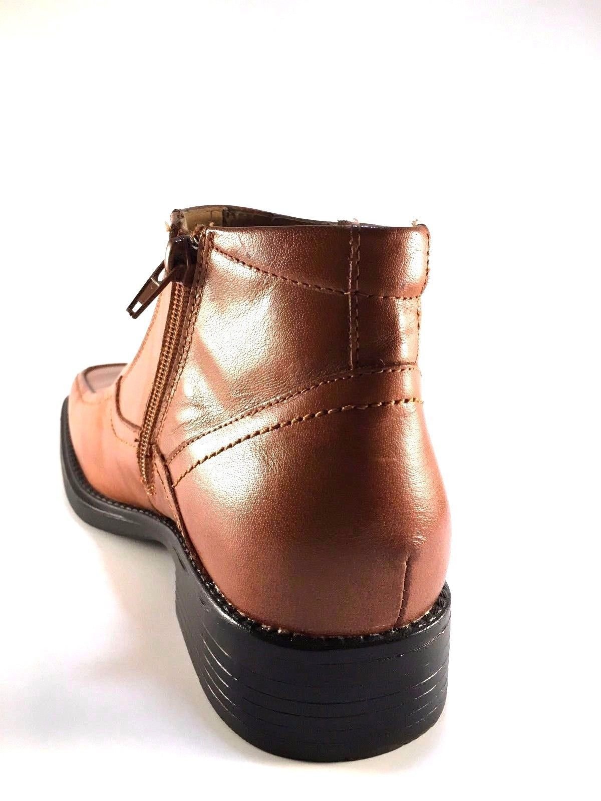 Men Leather Ankle Boot La Milano B5506 Tan Leather Dressy Boot - Image 4