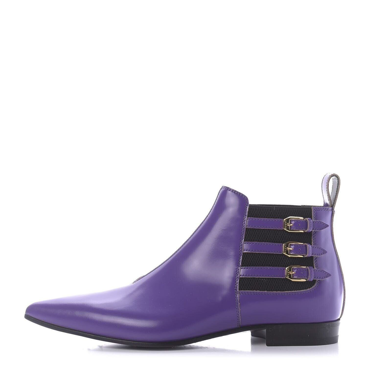 Men Leather Ankle Boot GUCCI Purple Cordovan Lux Boot NIB Style - Image 5