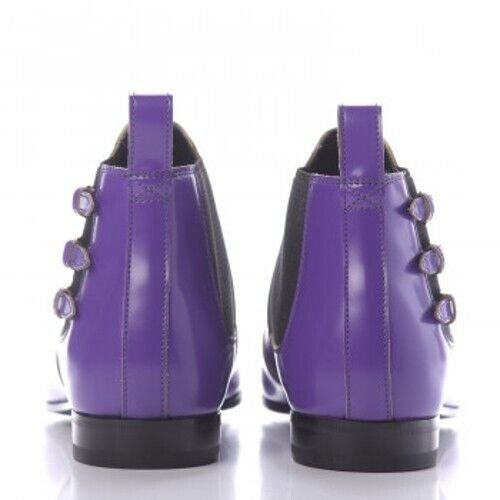 Men Leather Ankle Boot GUCCI Purple Cordovan Lux Boot NIB Style - Image 3