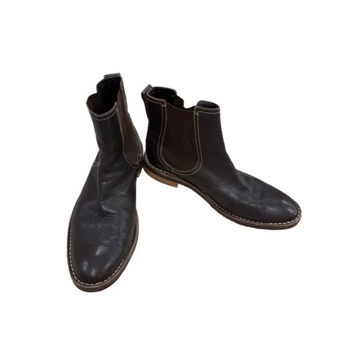 Men leather ankle boot Cole Haan brown leather boot - Image 3
