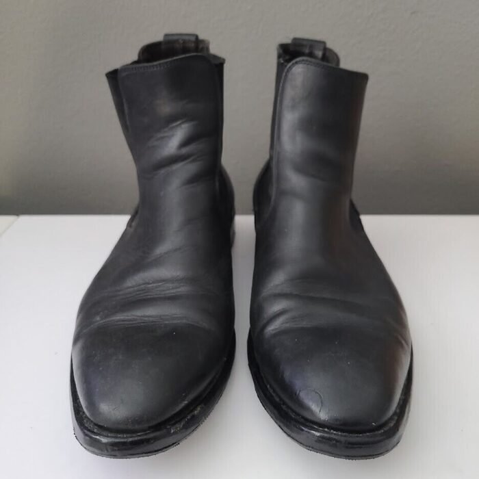 Men Leather Ankle Boot HESCHUNG Chelsea Style Black Beatles - Image 4
