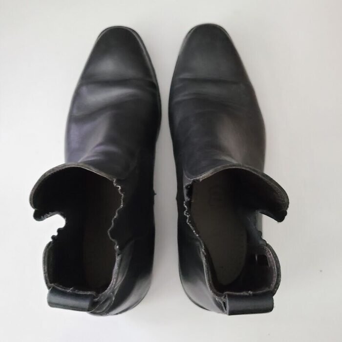 Men Leather Ankle Boot HESCHUNG Chelsea Style Black Beatles - Image 3